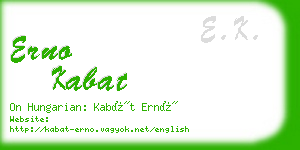 erno kabat business card